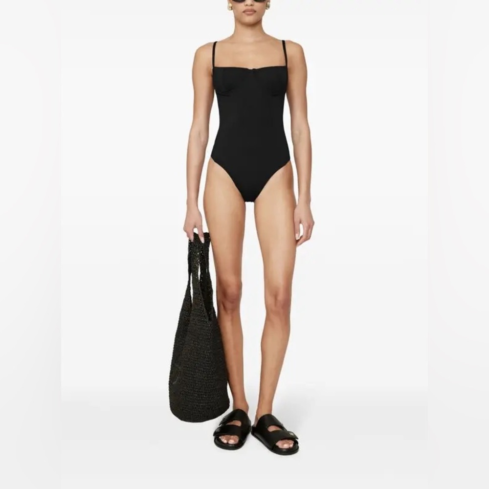 ANINE BING Kyler Pull-On Swimsuit - Black size XL